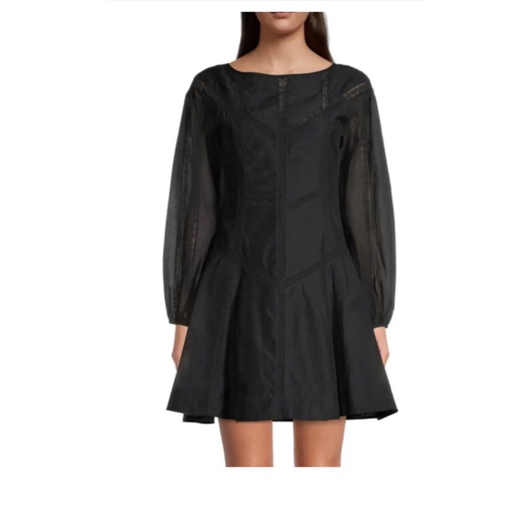 🆕Rebecca 🖤Taylor Black Long Sleeve
Cotton Organza Mini Dress Casual
Size XS - Picture 2 of 13